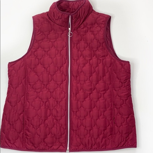 Architect women’s puffer vest cranberry 1X - Picture 1 of 14